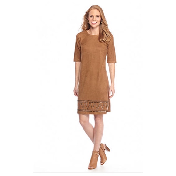 Spense Dresses & Skirts - Caramel Faux Suede Dress